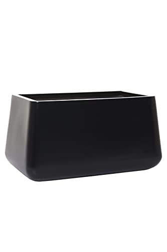 VIVANNO Planter Flower Pot Fiberglass IKONO Maxi Black Matt (40x78x46 cm) on Sale