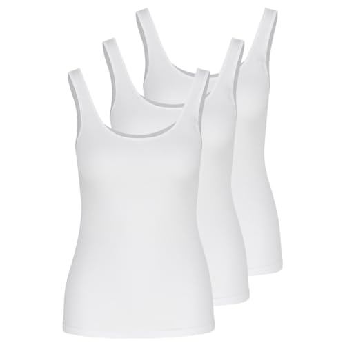 Nina von C - Daily - Achselhemd ohne Arm - Tanktop - 3er Spar-Pack (38 Weiß) im Sale