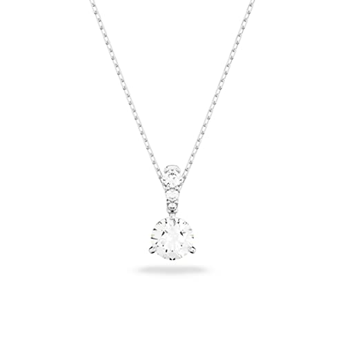 Swarovski Stilla Stud Earrings, Round Cut, White, Rhodium-Plated on Sale