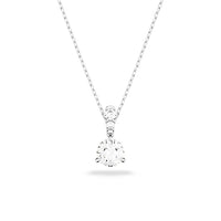 Thumbnail for Swarovski Stilla Stud Earrings, Round Cut, White, Rhodium-Plated on Sale