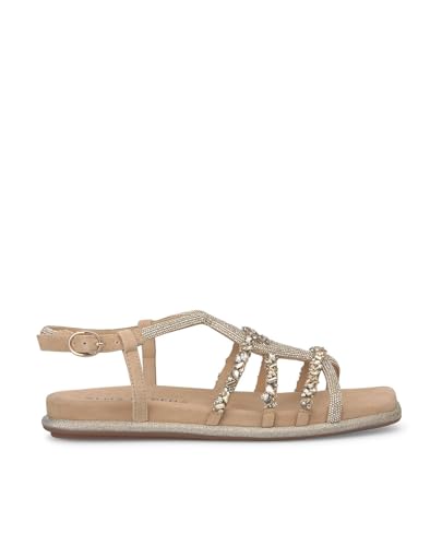 Alma en Pena Glänzende Sandalen. V240852 Wildleder-Sandalen, sandfarben, EU im Sale