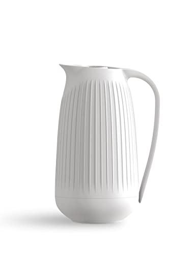 Kähler Isolierkanne 1,0 l Hammershøi Tastenfunktion für Tee und Kaffee, weiss im Sale