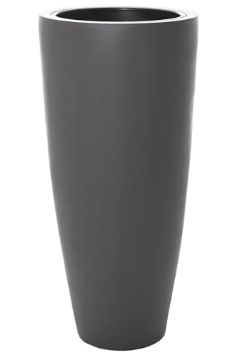 VIVANNO Planter Plant Pot Flower Pot Fiberglass City Grey Brown - 100x47 on Sale