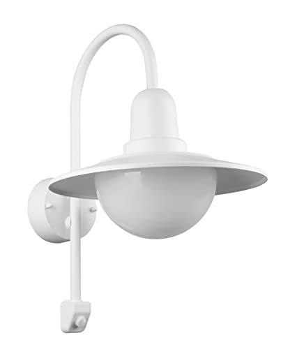 Trio Leuchten LED Außen Wandleuchte Norman 207269131, Aluminium Druckguss Weiß matt, Acryl weiß, exklusiv 1x E27, Bewegungssensor im Sale