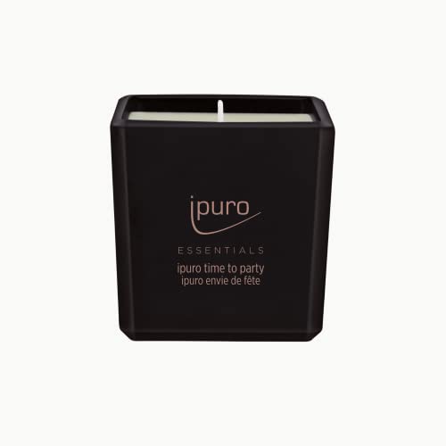 ipuro - decorative ipuro time to party scented candle - puristic scented candles in a glass - intense scented candles with caramel-fruity notes - stylish candle for a unique fragrance experience 125 g on sale