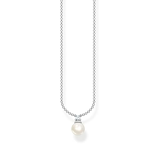 THOMAS SABO Sabo Kette mit weißer Süßwasserzuchtperle, weißem Zirkoniasteine in Sterling Silber, KE2121-167-14-L45V im Sale