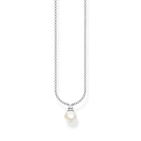 Thumbnail for THOMAS SABO Sabo Kette mit weißer Süßwasserzuchtperle, weißem Zirkoniasteine in Sterling Silber, KE2121-167-14-L45V im Sale