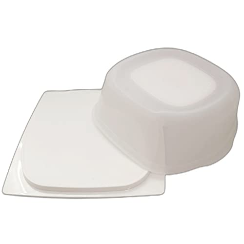 Tupperware KäseMax quadratisch Junior weiß transparent Käseglocke Käsebehälter Käse Kondensplus Kondenspro Cheese CheeSmart stapelbar im Sale