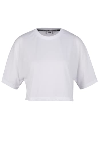 FILA Women's Recanati Cropped T Shirt, Lucent White, EU on sale