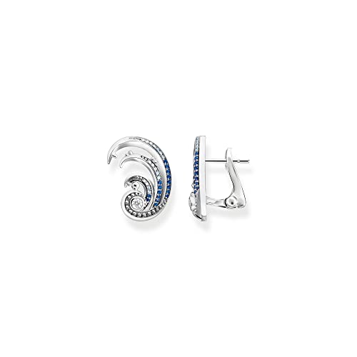 Thomas Sabo Damen Ohrstecker Welle in der Farbe Silber aus 925 Sterlingsilber mit Zirkonia, im Sale