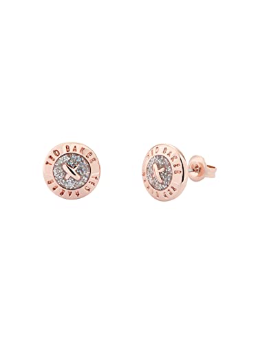 Ted Baker EISLEY Rose Gold und Silber Glitzer Mini Knopf Ohrringe im Sale