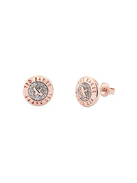 Thumbnail for Ted Baker EISLEY Rose Gold und Silber Glitzer Mini Knopf Ohrringe im Sale