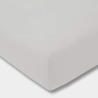 Thumbnail for ESTELLA fitted sheet, twisted jersey | Silver | 100x200 cm | Fits mattresses 180-200 cm (width) x 200-220 cm (length) | Tumble-dry and non-iron | 100% cotton on sale