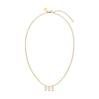 Thumbnail for Purelei Angel Numbers 222 Kette Damen (Gold) – Halskette Damen aus langlebigem Edelstahl – Wasserfeste Kette – 40-45 cm Länge verstellbar – Halskette für deinen individuellen Look im Sale