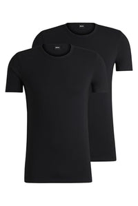 Thumbnail for BOSS Men's Rn 2p Co/EL T-Shirt, Black1, EU on sale