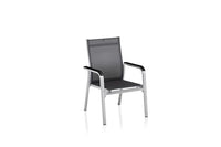 Thumbnail for Kettler Basic Plus Premium stacking chair, silver/licorice, aluminum/outdoor fabric, 0102405-0000 on sale