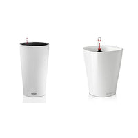 Thumbnail for Lechuza CILINDRO Color 23 high-quality planter with soil-irrigation system, white, 23x23x41 cm & 14900 DELTINI table planter, high-quality plastic, removable plant liner, white high-gloss on sale