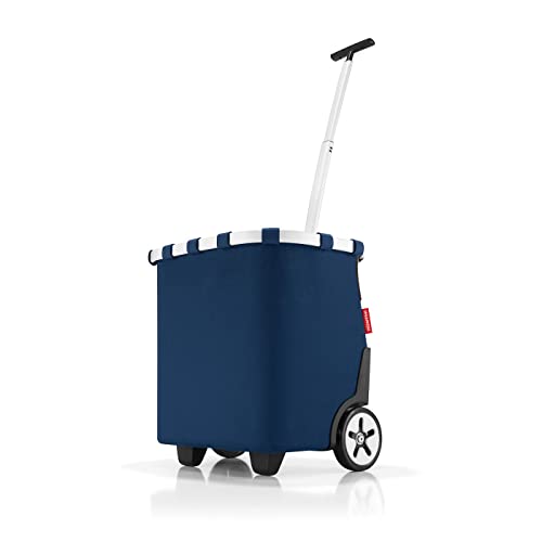 reisenthel carrycruiser in dark blue – Portable shopping trolley with sturdy aluminum frame, shoulder strap, and removable mesh inner pocket – Made of water-repellent material on sale