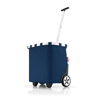 Thumbnail for reisenthel carrycruiser in dark blue – Portable shopping trolley with sturdy aluminum frame, shoulder strap, and removable mesh inner pocket – Made of water-repellent material on sale