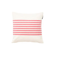 Thumbnail for LEXINGTON Embroidery Striped Linen/Cotton Pillow Cover, Off White/Pink, 50x50 on sale