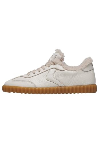 VOILE BLANCHE Sneakers aus Leder, Creme weiß 38 im Sale