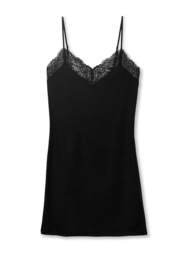 CALIDA Sensual Secrets Nachthemd mit Spaghettiträgern, Länge 85cm Damen, V-Ausschnitt mit zarter, transparenter Spitze, verstellbare Träger im Sale