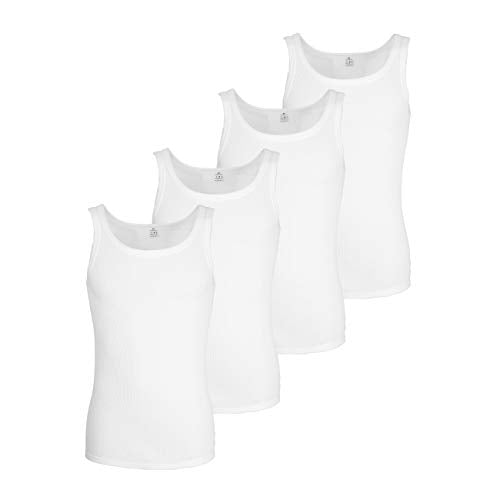 Götzburg 4-pack men's undershirt Classic Tank Top white - combed fine rib - 100% natural cotton (white) 8 on sale
