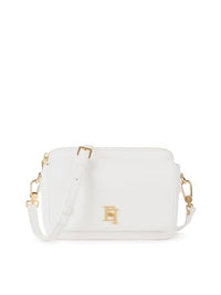 Thumbnail for Elisabetta Franchi Camera Bag weiß mit Tasche und Metalllogo BS12A41E2 360 UNI, Weiß im Sale