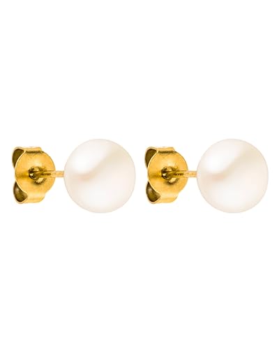 PURELEI Pearl Earrings (Silver) – Women's earrings made of durable stainless steel – Waterproof earrings for women – 1.56 cm diameter – Fashion jewelry for your individual look on sale