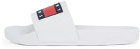 Thumbnail for Tommy Jeans Damen Badeschuhe Flag Pool Slide Badelatschen, Weiß (Ecru), 41 im Sale