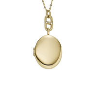 Thumbnail for FOSSIL Halskette für Frauen Locket Collection Gold-Tone Edelstahl Kette Halskette, Länge: 400mm+50mm, JF04426710 im Sale