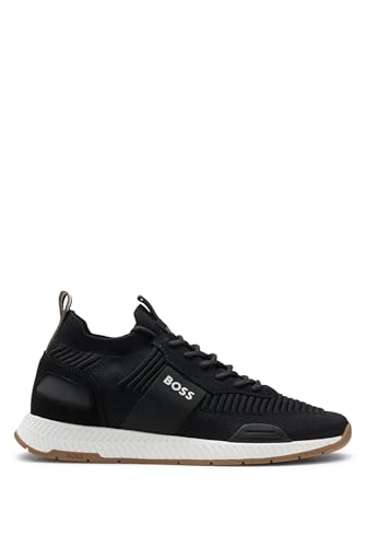 BOSS Men Titanium_Runn_knst_N Sneaker Black 43 EU on sale