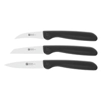 Thumbnail for ZWILLING Twin Grip Gemüsemesser-Set, 3-teilig, (Schälmesser 5 cm, Gemüsemesser 8 cm, Spickmesser 8 cm), Kunststoffgriff, Schwarz im Sale