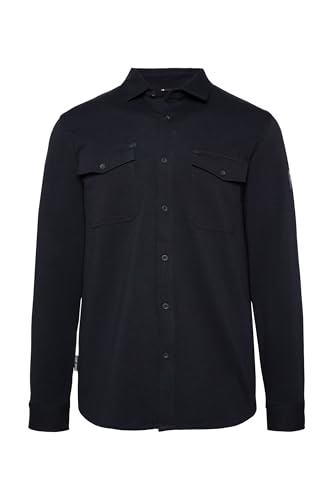 Camp David Herren Langarmhemd mit Klappentaschen Blue Navy 4 im Sale