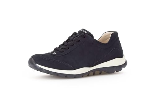 Gabor women's low-top sneakers, women's low shoes, lace-up shoes, lace-ups, street shoes, street shoes, sports shoes, nightbl. (Sw/blue), 38 on sale