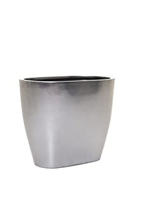 Thumbnail for VIVANNO Planter Plant Pot Flower Pot Fiberglass VOLUMA 45x54x34 Silver Metallic on Sale