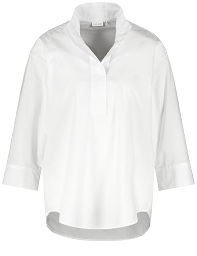Gerry Weber Damen 3/4 Arm Bluse aus Baumwolle 3/4 Arm, geknöpfte Armschlitze, Manschetten unifarben Light Blue 36 im Sale