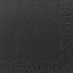 Duni Cocktail Napkins 3-ply Tissue Plain Black, 24 x 24 cm, 250 pieces on sale