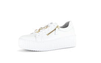 Thumbnail for Gabor Damen Low-Top Sneaker, Frauen Halbschuhe,Best Fitting,Turnschuhe,Laufschuhe,schnürschuhe,schnürer,Sportschuhe,Weiss (Gold),39 im Sale