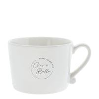 Thumbnail for Tasse mit Henkel Ciao Bella Keramik weiß schwarz RJ/CUP 116 BL Keramikgeschirr gedeckter Tisch im Sale