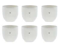 Thumbnail for Bastion Collections 6er Set Eierbecher Heart mit kleinem grauen Herz H. 6cm im Sale