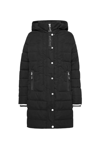 SOCCX Damen Peached Parka mit abtrennbarer Kapuze Black Xl im Sale