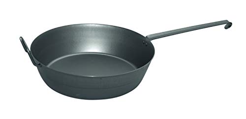 Riess, 0643-023, Eisenpfanne Tirol mit Gegengriff 32, EISENPFANNEN, Durchmesser 32 cm, Höhe 8,8 cm, Eisen, metallic, Bratpfanne, hoch, Induktion im Sale