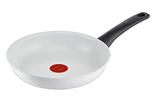 Tefal C41704 Ceramic Control Frying Pan 24 cm | Secure ceramic coating | Thermo-Signal temperature indicator | Easy cleaning | Suitable for induction | White on sale