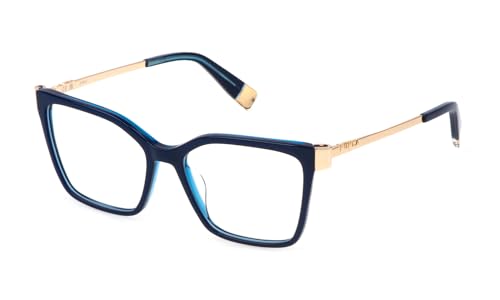 Furla Damen Vfu768 Brillenfassungen auf Rezept, Blau (Shiny Transp.Blue), 53/140/16 im Sale