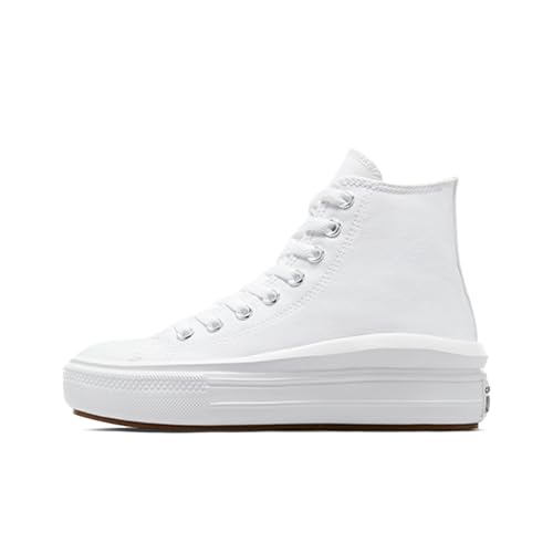 CONVERSE Women's Chuck Taylor All Star Move Sneaker, White, 39.5 EU on sale