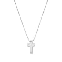 Thumbnail for s.Oliver Kette mit Anhänger Edelstahl Herren Halsschmuck, 55+5 cm, Silber, Kreuz, Kommt in Schmuck Geschenk Box, 2035529 im Sale