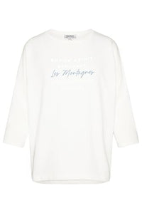 Thumbnail for SOCCX Damen Sweatshirt mit tonigen Rubber Prints Ivory im Sale