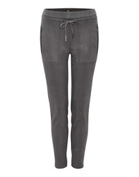 Thumbnail for OPUS Damen Jogpants | Jogpants Elvina Cargo Slim in Veloursleder-Optik Graphite Glaze, 40 im Sale