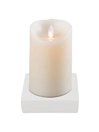 Thumbnail for Sompex - KRISMASI, square candle holder - ceramic, white (5210) on sale